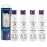 Bulk set of 4 Everydrop Filter 1 cartridges, the official OEM replacement for legacy part numbers P4RFWB and W10291030 used in Amana and JennAir fridges