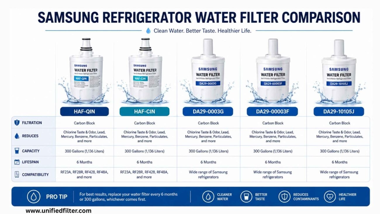 Samsung Refrigerator Water Filter Types 