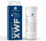 GE XWF refrigerator water filter replacement cartridge with its retail packaging