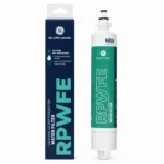 GE RPWFE refrigerator water filter — cartridge with retail packaging
