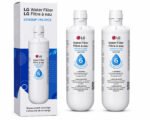LG LT1000P refrigerator water filter — two cartridges with packaging