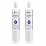 LG LT600P refrigerator water filter — two cartridges with packaging