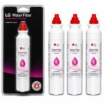 LG LT800P refrigerator water filter — three cartridges with packaging