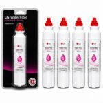 LG LT800P refrigerator water filter — four cartridges with packaging