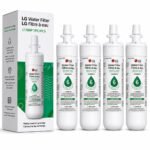 LG LT700P refrigerator water filter — four cartridges with packaging